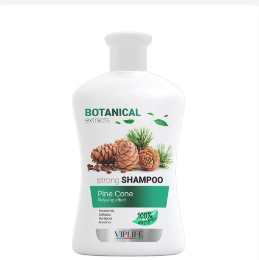 Изображение VIPLIFE BOTANICAL EXTRACTS Pine Cone Şam qozası ekstraktı ilə şampun 225 ml